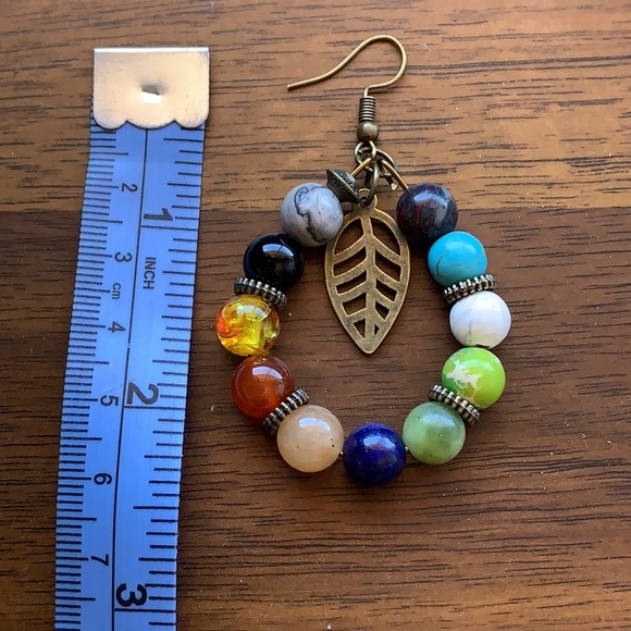 21256 Chakra jaspers earrings - Picture 4 of 4